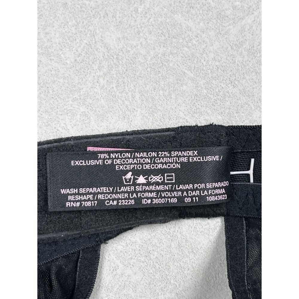 Victoria's Secret Sexy Little Things Women's Black Ruched Lingerie Garter Sz 34D - Picture 6 of 9